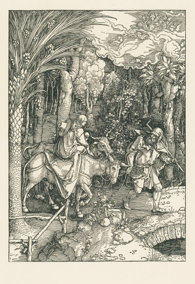 Ucieczka do Egiptu, ok. 1504 (drzeworyt) autorstwa Albrecht Dürer or Duerer