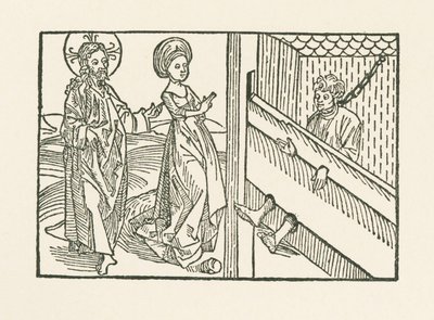Czwarte dzieło miłosierdzia: Litość nad człowiekiem zbyt surowo ukaranym autorstwa Albrecht Dürer or Duerer