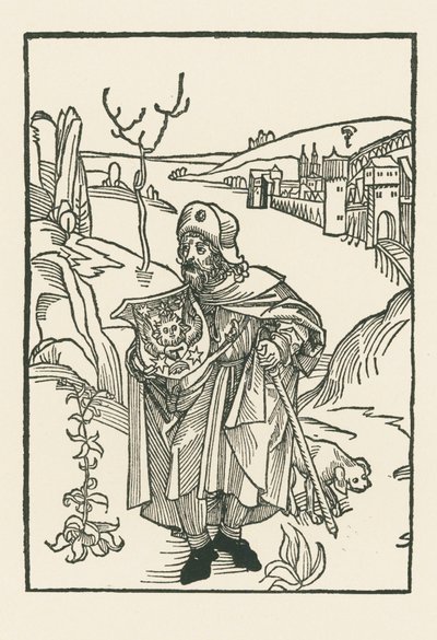 Jean Charlier de Gerson jako pielgrzym autorstwa Albrecht Dürer or Duerer