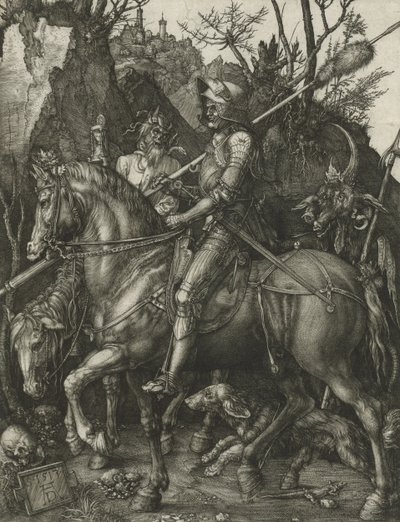 Rycerz, Śmierć i Diabeł autorstwa Albrecht Dürer
