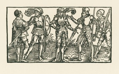 Rycerze i żołnierze autorstwa Albrecht Dürer or Duerer
