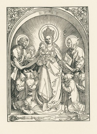 Madonna z mnichami kartuzami, święci Jan Chrzciciel i Bruno autorstwa Albrecht Dürer or Duerer