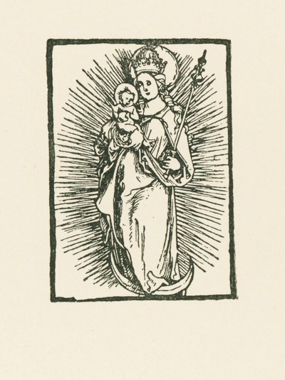 Maryja Dziewica jako Królowa Nieba w słońcu autorstwa Albrecht Dürer or Duerer
