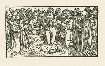 Mężczyźni i kobiety na modlitwie autorstwa Albrecht Dürer or Duerer