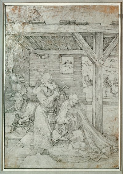 Szopka (pióro i tusz) autorstwa Albrecht Dürer or Duerer