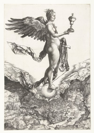 Nemesis (Wielka fortuna) autorstwa Albrecht Dürer or Duerer