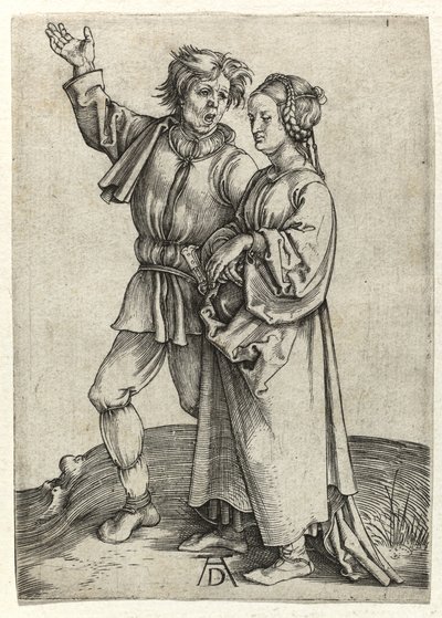 Para chłopów, ok.1497 autorstwa Albrecht Dürer