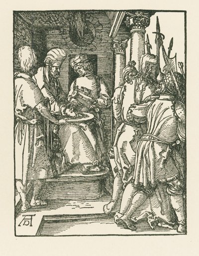 Piłat umywający ręce, ok. 1509 (drzeworyt) autorstwa Albrecht Dürer or Duerer