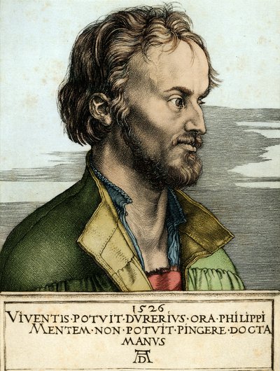 Portret Filippo MELANTONE (grafika) autorstwa Albrecht Dürer