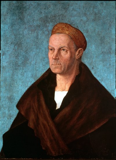 Portret niemieckiego bankiera Jakoba II Fuggera dit le Riche (1459-1525) Detrempe d
