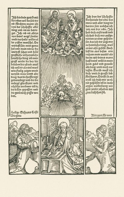 Święta Birgitta jako orędowniczka z modlącym się małżeństwem autorstwa Albrecht Dürer or Duerer