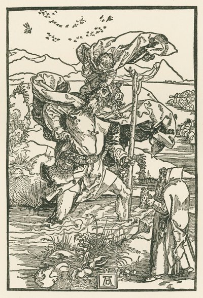Święty Krzysztof, ok. 1503-04 (drzeworyt) autorstwa Albrecht Dürer or Duerer