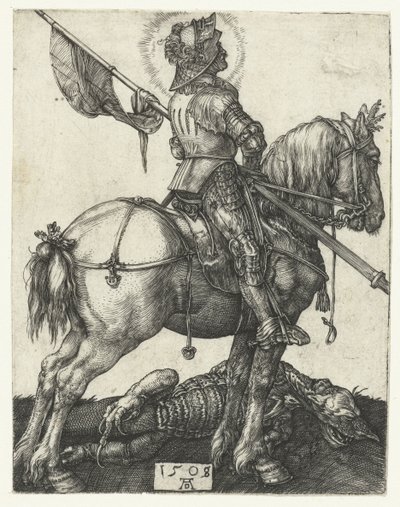 Święty Jerzy i smok śmierci autorstwa Albrecht Dürer or Duerer