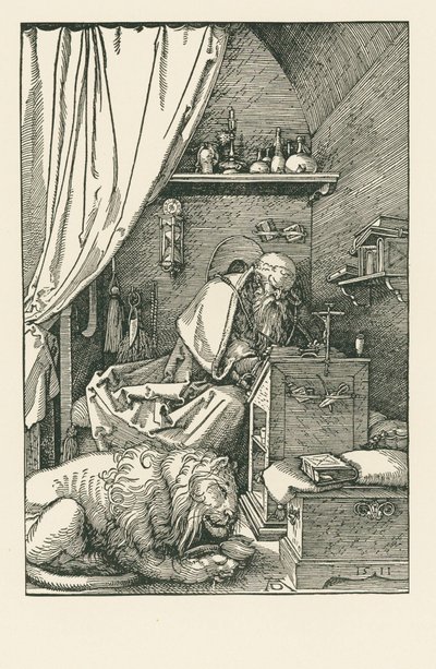 Święty Hieronim w swojej celi autorstwa Albrecht Dürer or Duerer