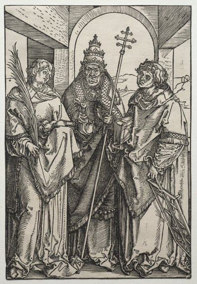 Święci Szczepan, Sykstus i Wawrzyniec, ok. 1504-05 (drzeworyt) autorstwa Albrecht Dürer or Duerer