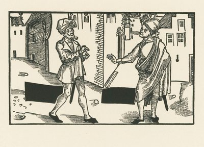 Sannio i Syrus, ok. 1492-93 (drzeworyt) autorstwa Albrecht Dürer or Duerer