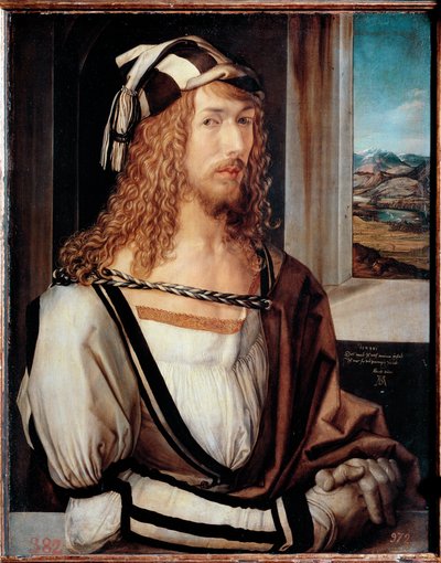 Autoportret w wieku 26 lat (olej na drewnie) autorstwa Albrecht Dürer