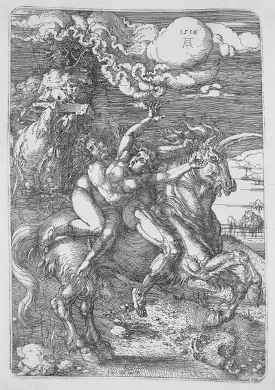 Porwanie na jednorożcu autorstwa Albrecht Dürer