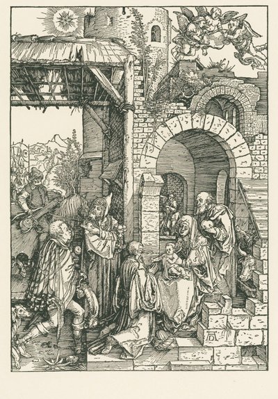 Pokłon Trzech Króli, ok. 1503 (drzeworyt) autorstwa Albrecht Dürer or Duerer