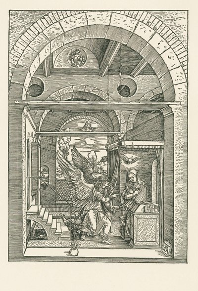 Zwiastowanie, ok. 1503 (drzeworyt) autorstwa Albrecht Dürer or Duerer