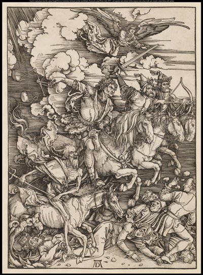 Apokalipsa: Czterej Jeźdźcy autorstwa Albrecht Dürer or Duerer