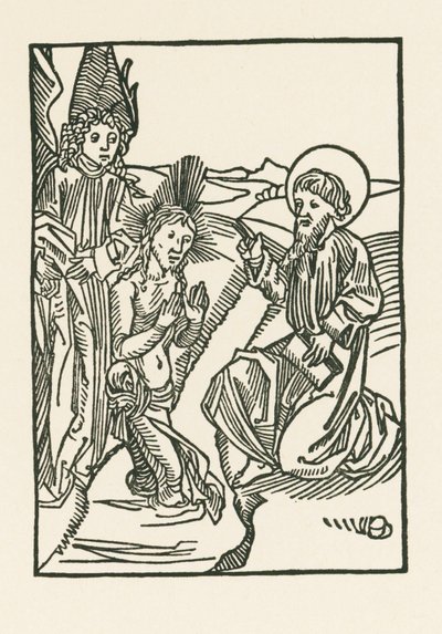 Chrzest Chrystusa w rzece Jordan autorstwa Albrecht Dürer or Duerer