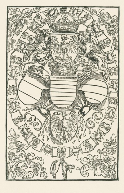 Herb Maksymiliana I jako króla Rzymian autorstwa Albrecht Dürer or Duerer