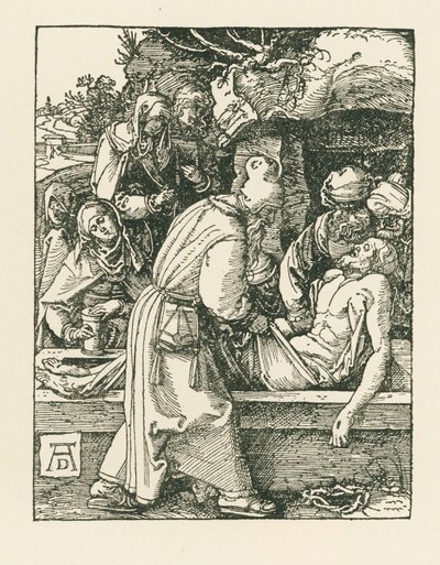 Złożenie do grobu, ok. 1509-10 (drzeworyt) autorstwa Albrecht Dürer or Duerer