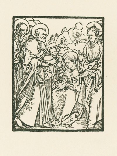 Nakarmienie pięciu tysięcy osób autorstwa Albrecht Dürer or Duerer