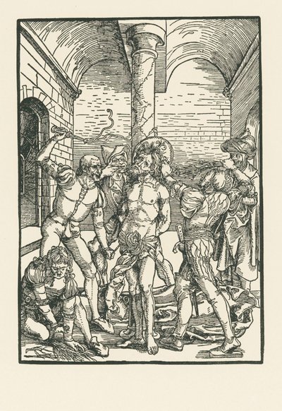 Biczowanie, ok. 1500 r. (drzeworyt) autorstwa Albrecht Dürer or Duerer