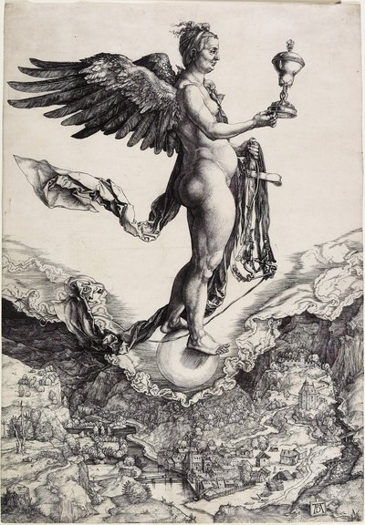 Wielka Fortuna, ok. 1501-1502 autorstwa Albrecht Dürer