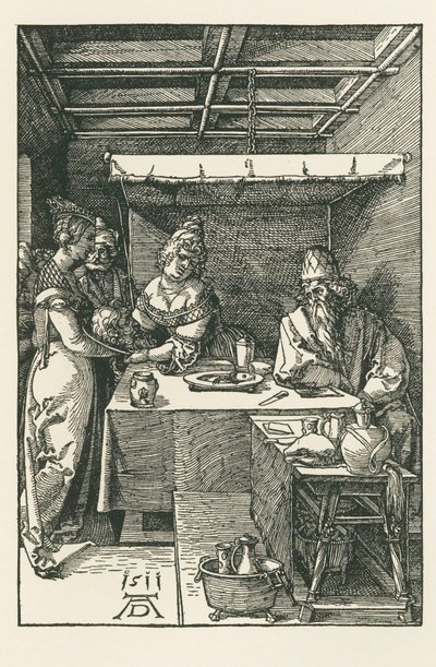 Głowa świętego Jana Chrzciciela zostaje przyniesiona do Heroda autorstwa Albrecht Dürer or Duerer