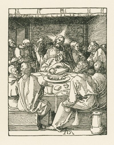 Ostatnia Wieczerza, ok. 1508-09 (drzeworyt) autorstwa Albrecht Dürer or Duerer