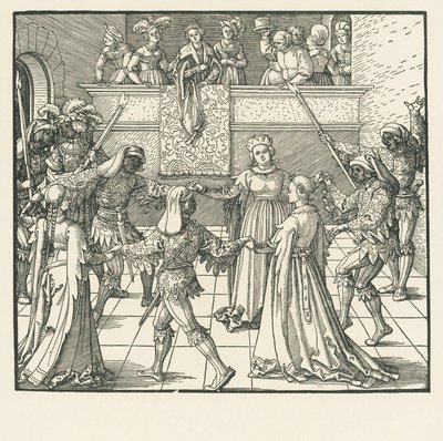 Maskarada (drzeworyt) autorstwa Albrecht Dürer or Duerer