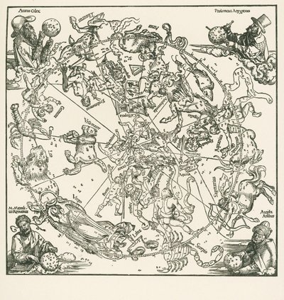 Północna półkula Celestralnego Globu autorstwa Albrecht Dürer or Duerer