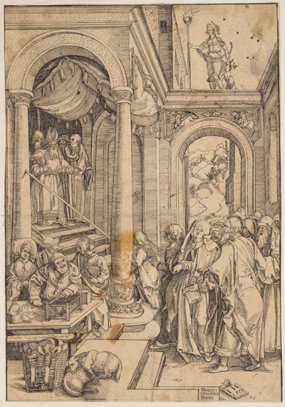 Ofiarowanie Dziewicy w świątyni autorstwa Albrecht Dürer