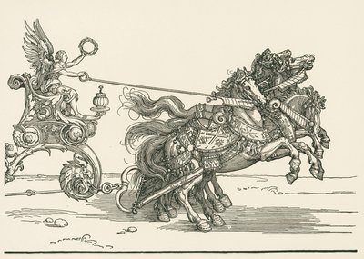 Mały wóz triumfalny lub burgundzkie małżeństwo autorstwa Albrecht Dürer or Duerer
