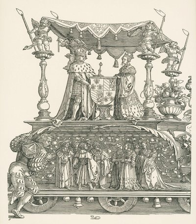 Mały wóz triumfalny lub burgundzkie małżeństwo autorstwa Albrecht Dürer or Duerer