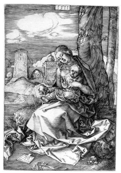 Dziewica z Dzieciątkiem z Gruszką, 1511 autorstwa Albrecht Dürer