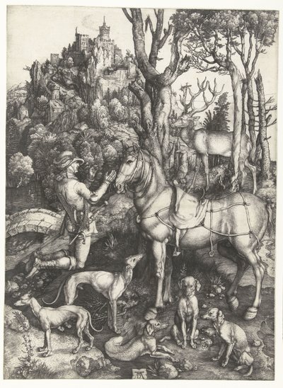 Wizja św. Eustachego autorstwa Albrecht Dürer or Duerer