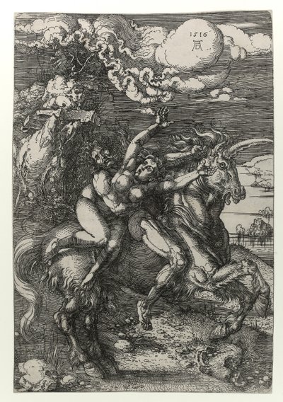Porwanie na jednorożcu autorstwa Albrecht Dürer