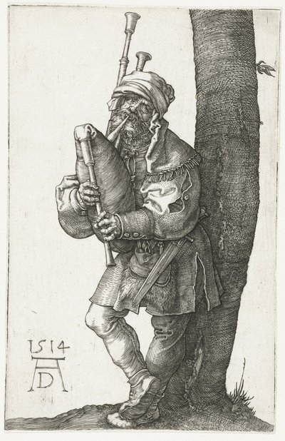 Gracz na dudach autorstwa Albrecht Dürer or Duerer