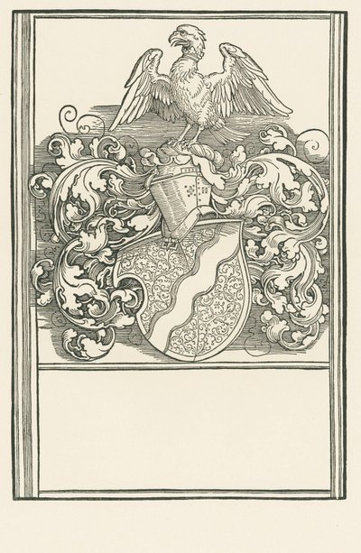 Herb Michała Behaima, ok. 1518-20 (drzeworyt) autorstwa Albrecht Dürer or Duerer
