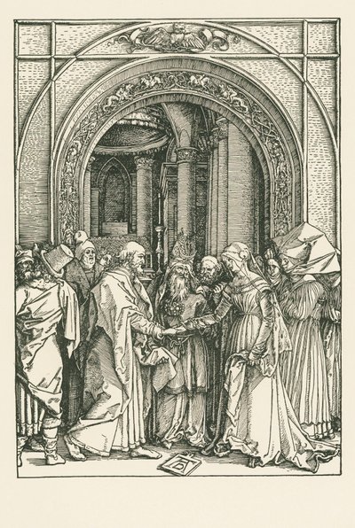 Zaślubiny Dziewicy, ok. 1504 (drzeworyt) autorstwa Albrecht Dürer or Duerer