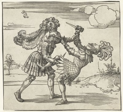 Walka dwóch rycerzy autorstwa Albrecht Dürer or Duerer