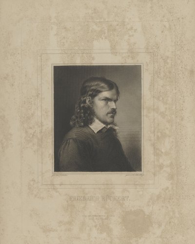 Portret Friedricha Rueckerta 1788-1866, lata 40. XIX wieku. autorstwa Albrecht Fürchtegott Schultheiss
