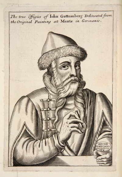 Jana Guttemberga, wyd. 1683 grawerowanie. autorstwa Albrecht Mentz