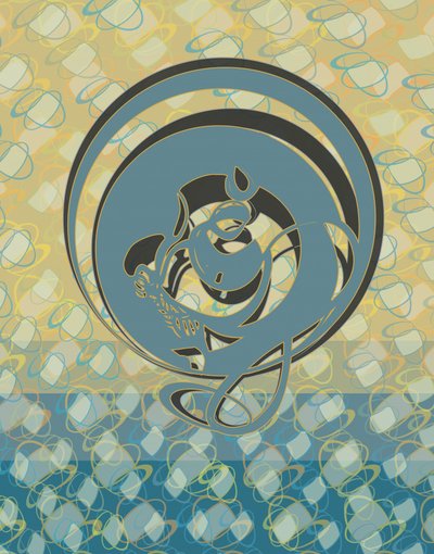 Elegancki Niebieski Smok autorstwa Alejandra Winkhaus