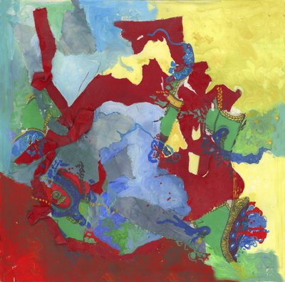 Żywa abstrakcyjna kolaż autorstwa Alejandra Winkhaus