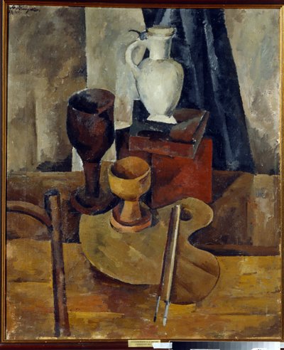 Martwa natura z paletą autorstwa Aleksandr Aleksandrovich Osmerkin